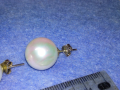 ПРЕКРАСНИ ПЕРЛЕНИ СРЕБЪРНИ ОБЕЦИ СРЕБРО 925 с ГОЛЯМА ИСТИНСКА КУЛТИВИРАНА ЯПОНСКА ПЕРЛА 43762, снимка 8