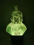 Batman Батман Екшън фигурки 3D настолна лампа 7 променящи цвета нощна лампа, снимка 3