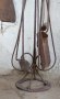 Комплект Инструменти за камина със стойка, от ковано желязо, ръжен, снимка 8
