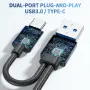 Външно Blu-ray устройство, преносим Blu-ray плейър и записвачка за CD/DVD – USB 3.0 и Type-C четец , снимка 5