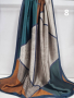 Дамски красив сатенен шал 1.80х0.90см, снимка 2