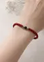 Гривна от естествен червен хаулит със синьо око - Защита и стил, снимка 2