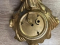 Винтидж часовник с фигура на путти (амур), механичен, работещ, бронз/месинг, снимка 7