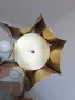 Vintage Space Age Brass Chandelier 1970s Lumet Poznań Petal Pendant Light MCM, снимка 5