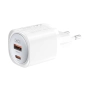 Зарядно устройство комплект XO CE21 PD 30W 1x USB-C 1x USB + USB-C - USB-C кабел, Бяло , снимка 3