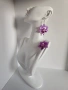 "Purple Orchid" Тези изящни обеци съдържат истинска мини орхидея в красиви розово-лилави нюанси, снимка 1