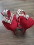 Червени Дамски Обувки на ток, снимка 6