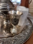 Посребрен комплект 6 бр.чаши с кана за аперитив, снимка 4
