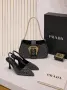 Prada Дамски Черни Обувки На Ток Прада Код E150, снимка 2