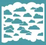 Облак облаци небе стенсил шаблон за спрей за торта украса Scrapbooking, снимка 1