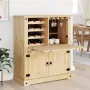 vidaXL Шкаф за вино "Corona" 97x45x114 см бор масив, снимка 3
