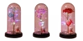 Романтична стъкленица с роза, мече и LED светлини, снимка 2