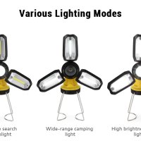  Презареждащ се фенер 6в1 с разгъващи се LED перки, снимка 3 - Други - 41465632