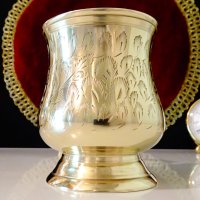Бронзова чаша,халба Британска Индия,маркирана. , снимка 9 - Антикварни и старинни предмети - 41693297