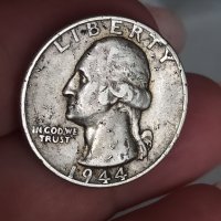 1/4 долар 1944 г сребро

, снимка 1 - Нумизматика и бонистика - 41737214