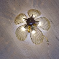 Винтидж висящ полилей от стъкло Murano Italy Barovier, снимка 5 - Лампи за таван - 42600361