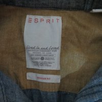 Мъжка риза с дълъг ръкав от лен Esprit, снимка 3 - Ризи - 41292460