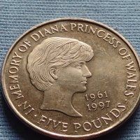Възпоменателна монета 5 паунда 1999г. Даяна принцеса на Уелс 40420, снимка 3 - Нумизматика и бонистика - 42711955