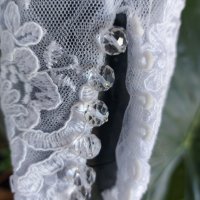 къса булчинска сватбена рокля с ръкави, снимка 6 - Сватбени рокли - 39215906