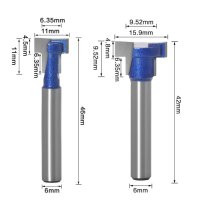2бр. фрезери за дърво профилни за отвори за ключове, ф 6 мм, снимка 1 - Други инструменти - 41499018