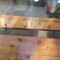 Дървена маса с пейка, снимка 3 - Маси - 41280823