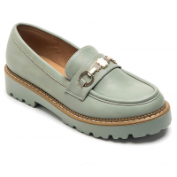 Дамски мокасини в зелен цвят, снимка 1 - Дамски ежедневни обувки - 44648349