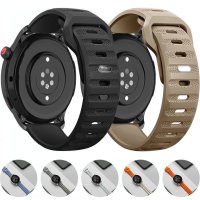 Силиконова Каишка за Huawei Watch GT2 GT3 Xiaomi Amazfit GTR 22mm, снимка 5 - Смарт гривни - 41762506