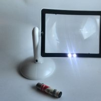 Лупа за четене - По-ярка зрителна LED лупа със стойка за въртене на 180 градуса - 3X увеличение - Св, снимка 3 - Други ценни предмети - 40536521