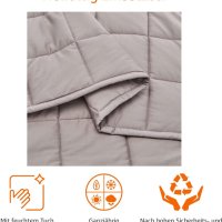  Одеяло с тежести 6.8 кг Amazon Basics Queen SU001 150х200см Юрган тежко Утежнено одеяло Антистрес д, снимка 3 - Олекотени завивки и одеяла - 44209262