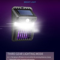  Соларна Лапа 2в1 лампа против комари +лампа за осветление,инфрачервен сензор,водоустойчива , снимка 12 - Соларни лампи - 41767656