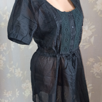 Черна нова блуза / туника за едра дама XXL, XXXL, снимка 1 - Туники - 44582746