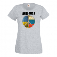 Дамска тениска ANTI WAR, Украйна,спрете войната, подкрепям Укркайна, снимка 3 - Тениски - 36113452