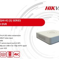 4 Канален AoC Audio-Over-Coax DVR 3MP HIKVISION DS-7104HQHI-K1(S) Аудио и Видеосигнал по 1 Кабел BNC, снимка 2 - Комплекти за видеонаблюдение - 41503028
