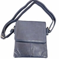 Чанта за рамо с капак, екокожа, синя - 8813, снимка 1 - Чанти - 42519012