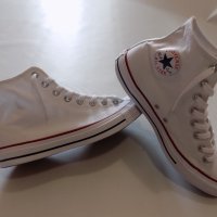 нови кецове converse all star маратонки оригинал мъжки високи бели 44, снимка 2 - Спортни обувки - 40955695