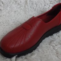 Обувки еко кожа, червени, код 409/ББ2/22, снимка 5 - Дамски ежедневни обувки - 42245478
