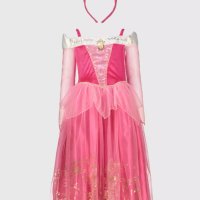Карнавална рокля на Аврора Спящата красавица с прекрасна диадема, снимка 1 - Детски рокли и поли - 41326621