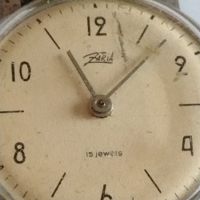 Рядък часовник ZARIA 15 камъка интересен модел за колекционери - 26542, снимка 3 - Антикварни и старинни предмети - 36177185