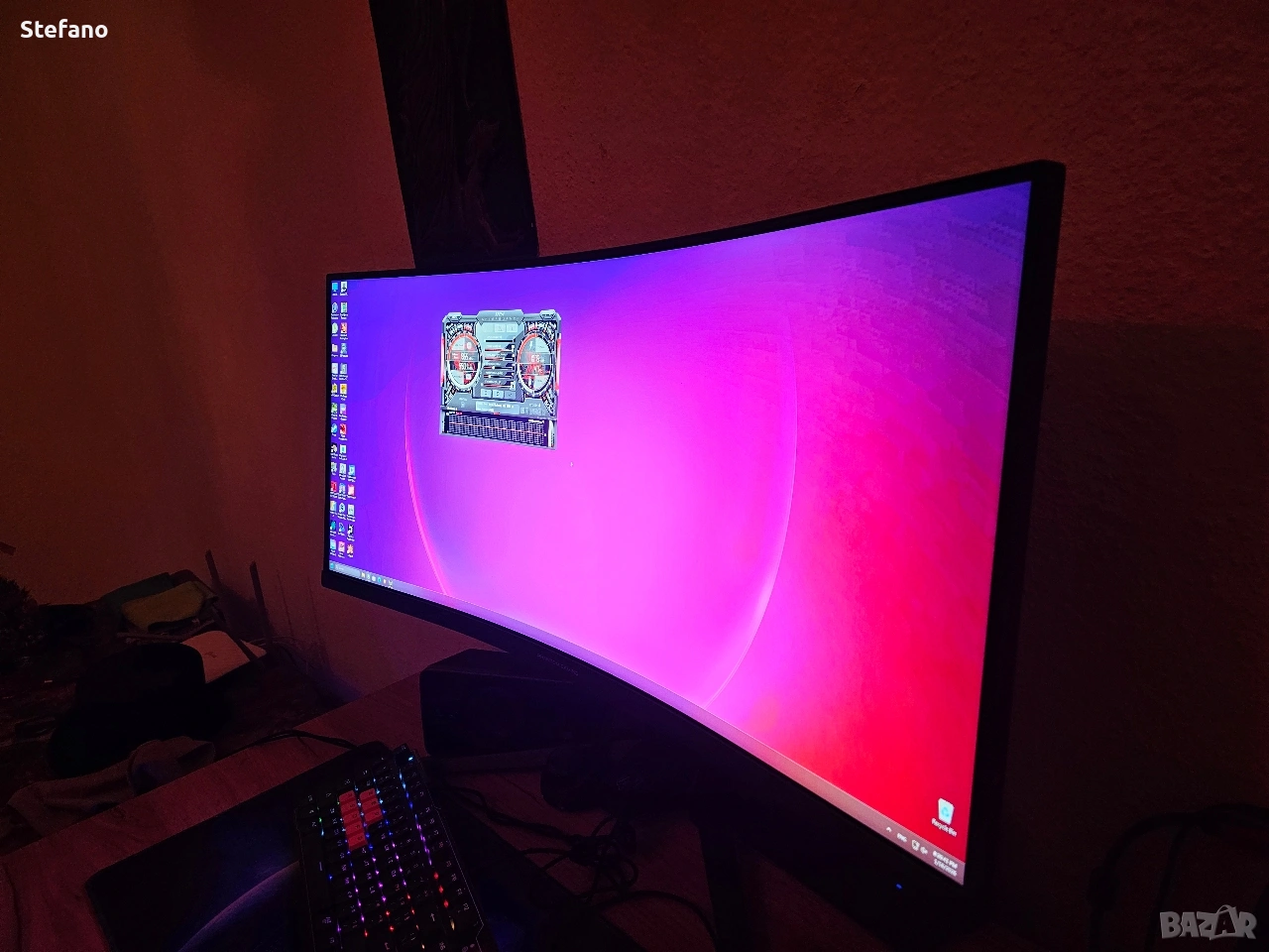 Asrock Gaming Phantom Монитор 34 Ultrawide, снимка 1