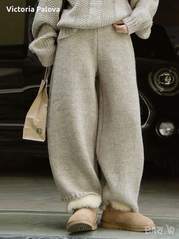 Модерен плетен панталон FASHION UNION , снимка 1