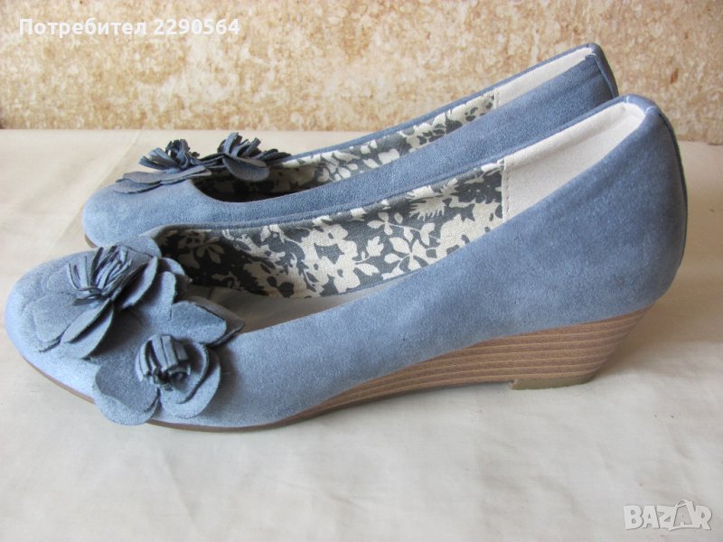 Oбувки Graceland,велур на ниска платформа , снимка 1