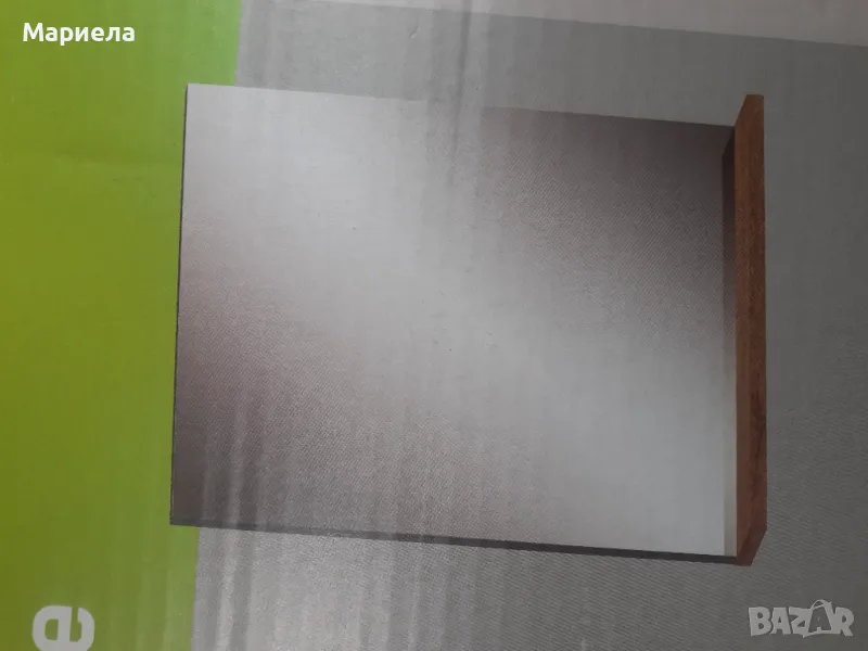 Огледало с кафява полица + етажерка за баня меланиново покритие, снимка 1