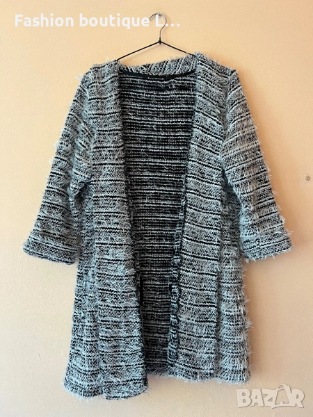 Дълга жилетка с джобове в черно и бяло 38 размер на марката River Island 🤍🖤🤍🖤🤍🖤, снимка 1