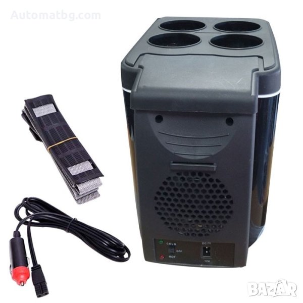 Хладилна чанта Automat, 6L, 12V, Барче за кола, Черен, снимка 1