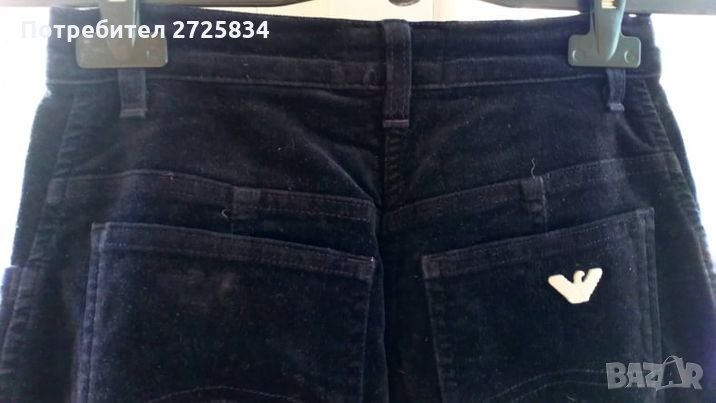 Оригинален Armani Jeans, синьо кадифе, размер 28, снимка 1