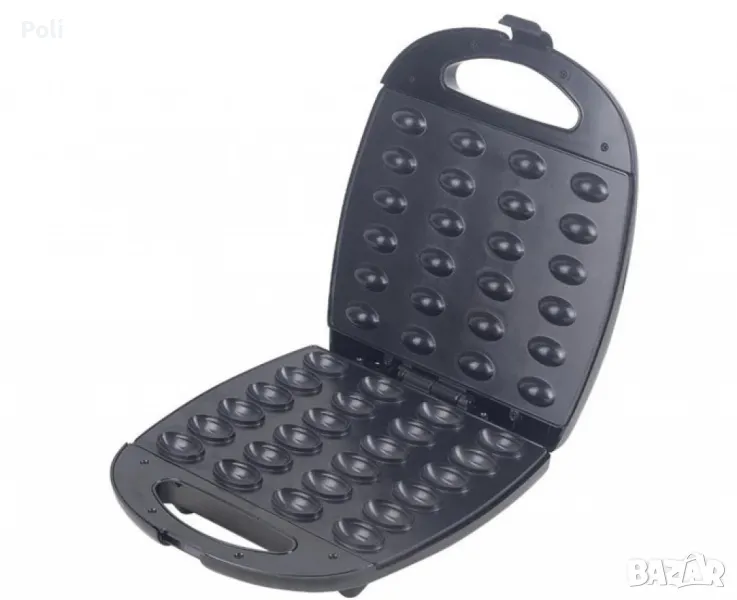 Уред за сладки орехчета Voltz 1200W За 24 сладки Незалепващи плочи Бял, снимка 1