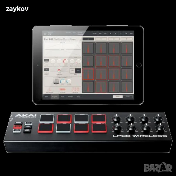 МИДИ КОНТРОЛЕР AKAI LPD8 WIRELESS, снимка 1