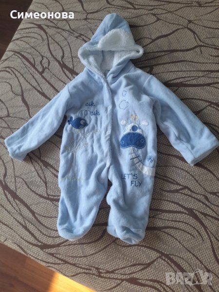 Бебешки зимен гащеризон с качулка , снимка 1