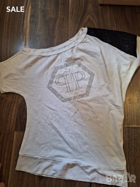 PHILIP PlEIN (реплила) Дамска бяла тениска, снимка 1