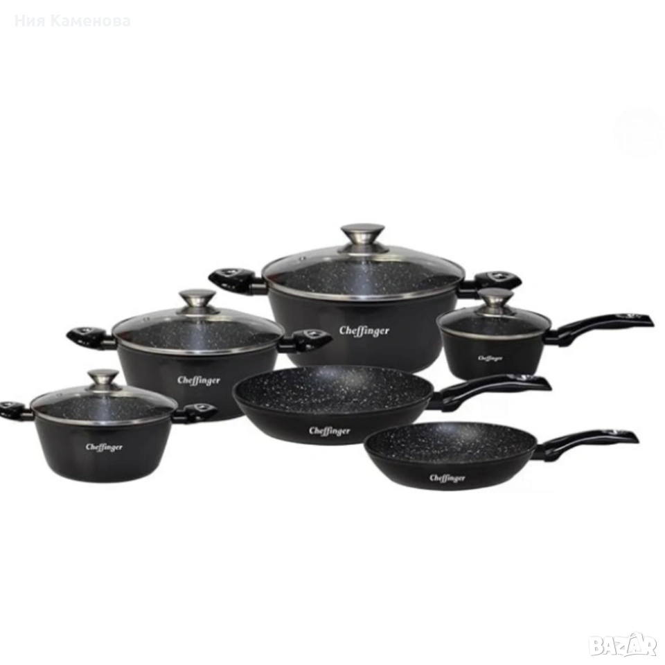 Комплект съдове за готвене Cheffinger от 10 части , снимка 1